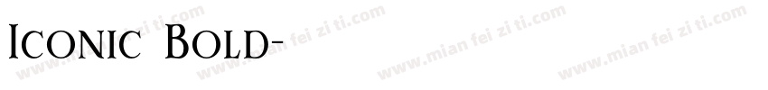 Iconic Bold字体转换